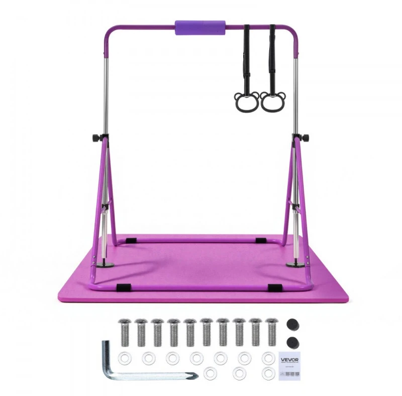 Sulankstomas gimnastikos skersinis vaikams iki 63.5kg su kilimėliu violetinis