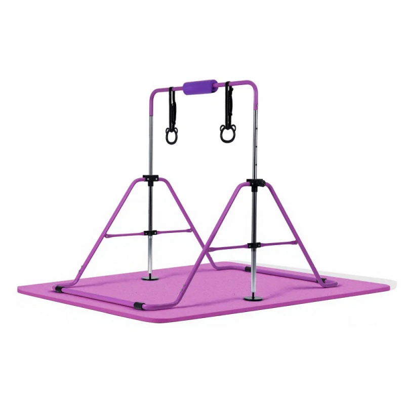 Sulankstomas gimnastikos skersinis vaikams iki 63.5kg su kilimėliu violetinis