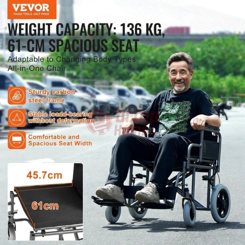 Sulankstomas neįgaliųjų vežimėlis VE03 136kg