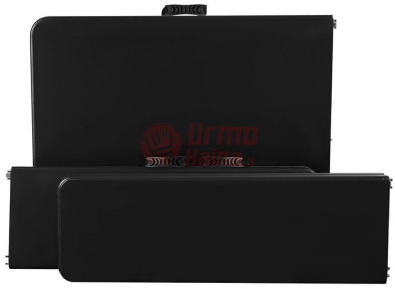 Sulankstomas sodo stalas 180 cm + 2 suolai juodas GA01
