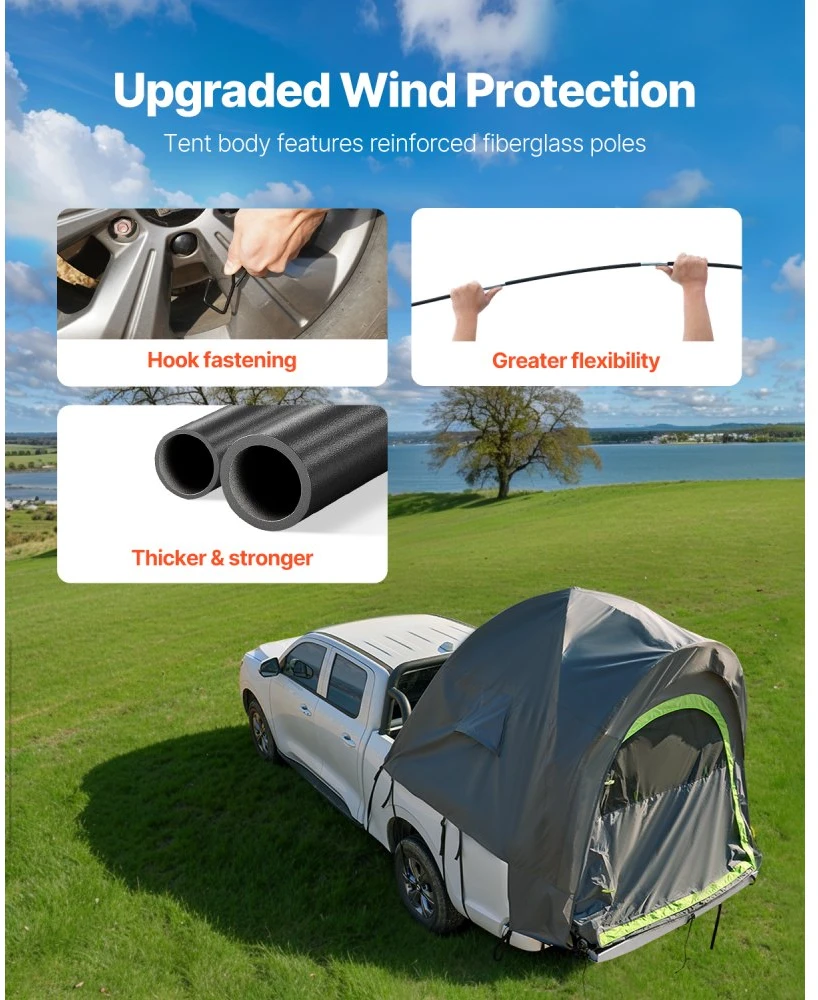 Sunkvežimio kėbulo palapinė 1950–2043 mm dviejų sluoksnių langai 2–3 asmenims
