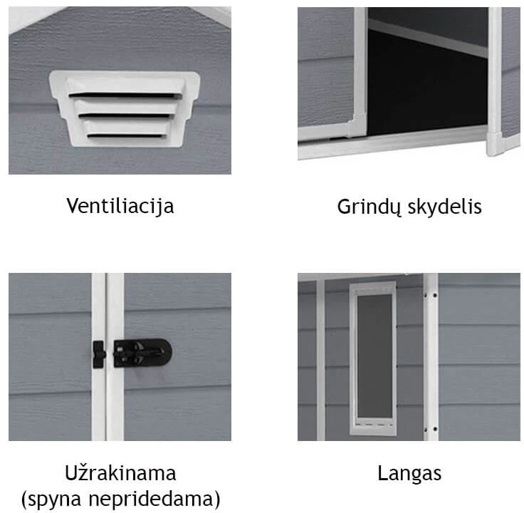 SURENKAMAS SANDĖLIUKAS „MANOR 6X8 DD“