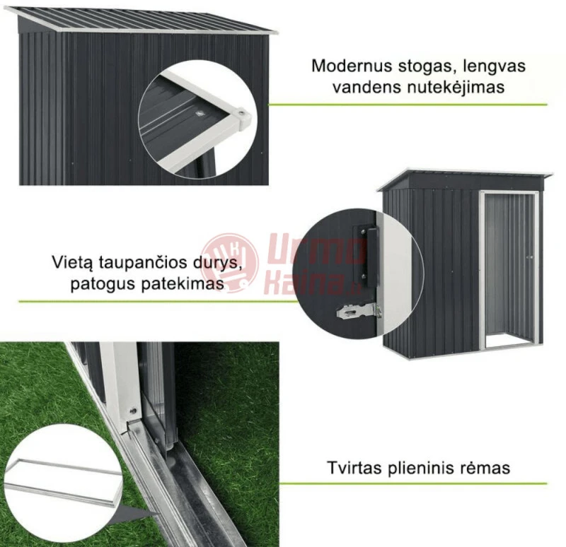Surenkamas sandėliukas S 181x151x86 cm