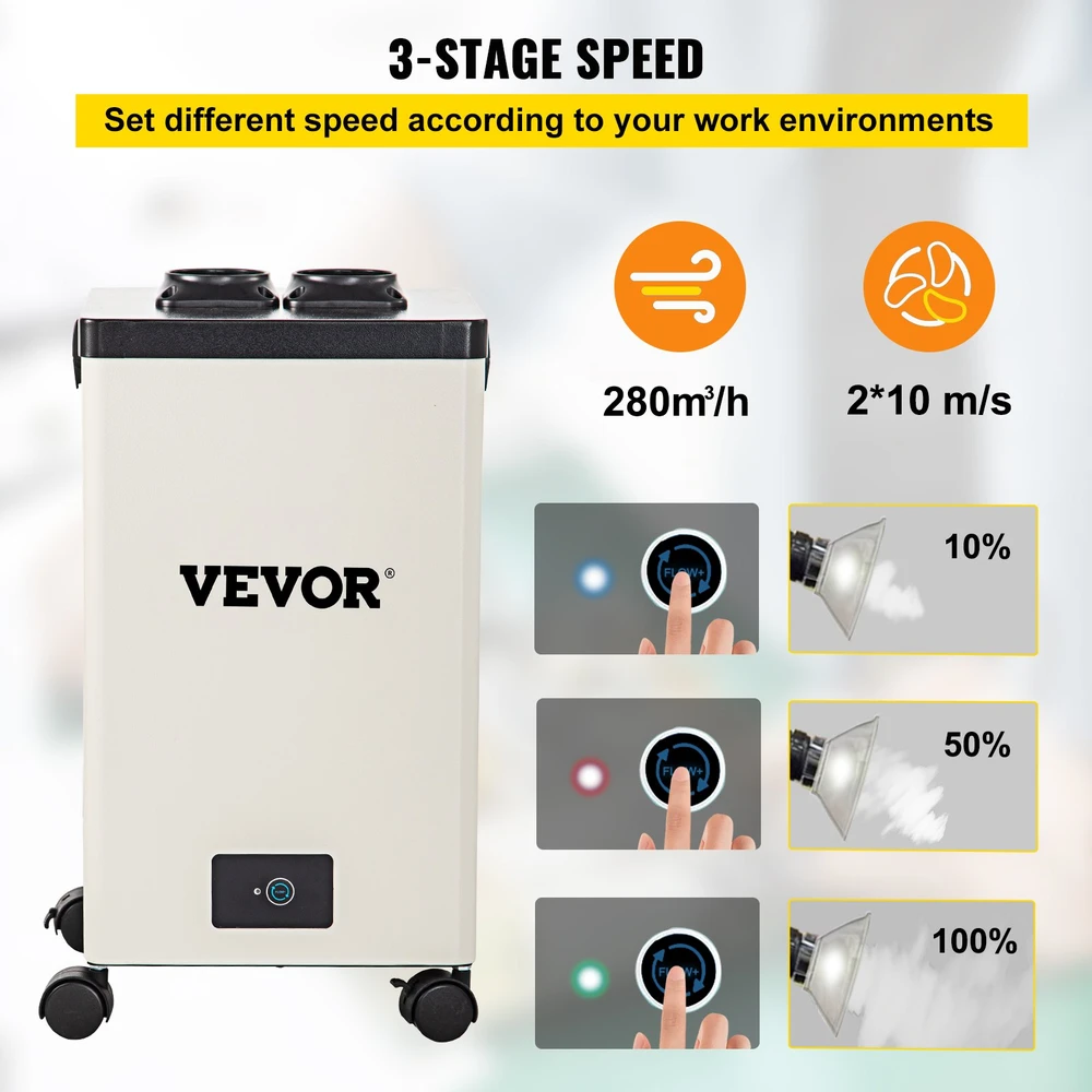 Suvirinimo dūmų ištraukimo įrenginys 150W 3 pakopų filtras