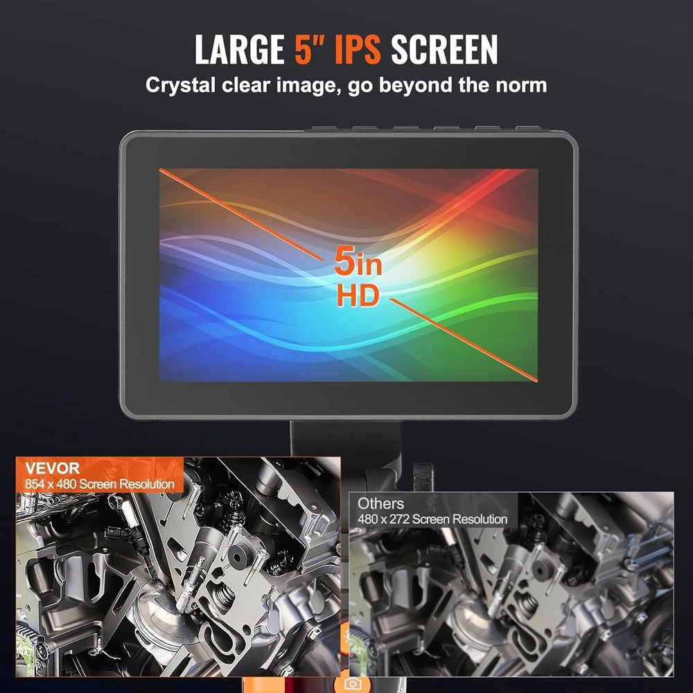 Telecamera Lankstus endoskopas Bidirezionale 180° IPS 5" 127cm Zoom 8X