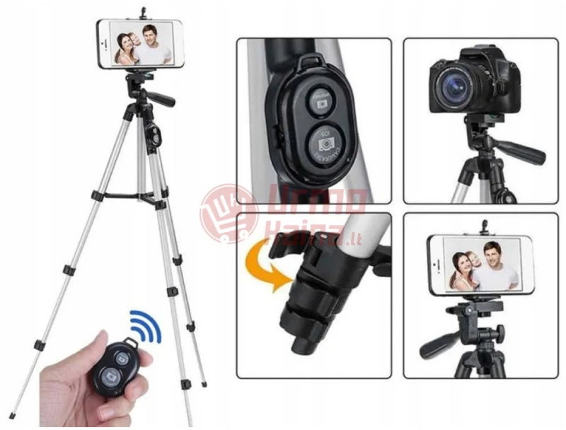 Teleskopinis trikojis stovas telefonui MK1 133 cm