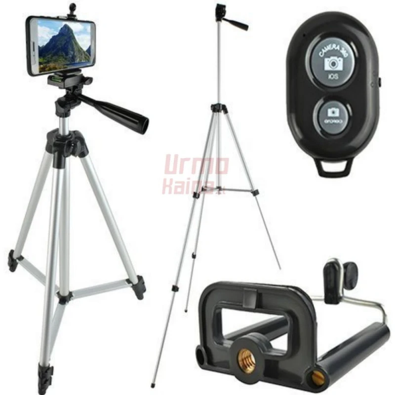 Teleskopinis trikojis stovas telefonui MK1 133 cm