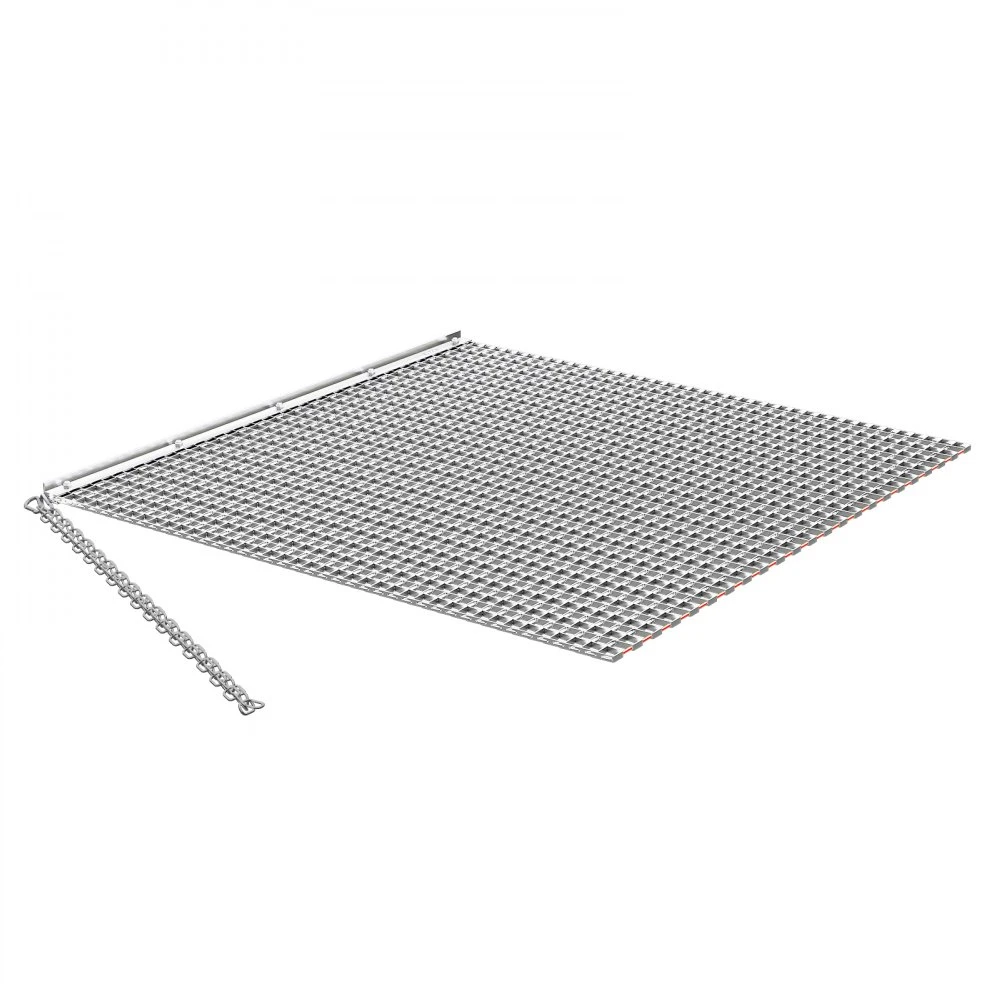 Tempiamas grandininis grėblys-tinklas cinkuoto plieno 122x122 cm laukams ir vejai