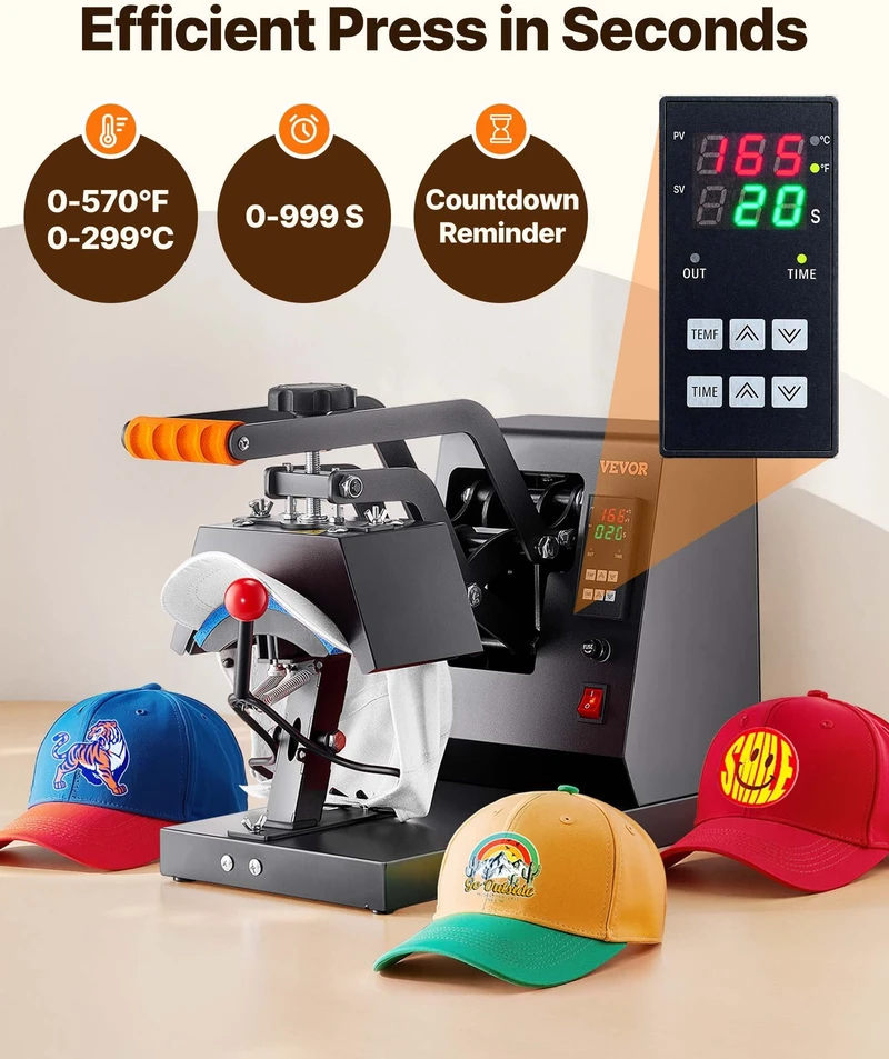 Termopresas kepurėms 4in1. 580W. juodas