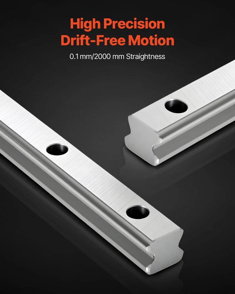 Tiesiaeigio kreipiančiojo komplektas HGR20 2 vnt. 2000mm 4 slydimo blokai