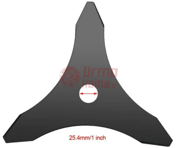 Trimerio peilis 3 dantų 25 cm 25.4 mm
