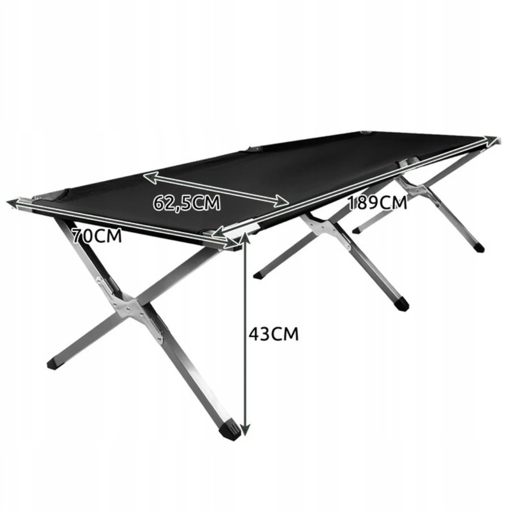 Turistinė sulankstoma lova BERIMAX TXP-8P4 189x70x43 cm ir dėklas