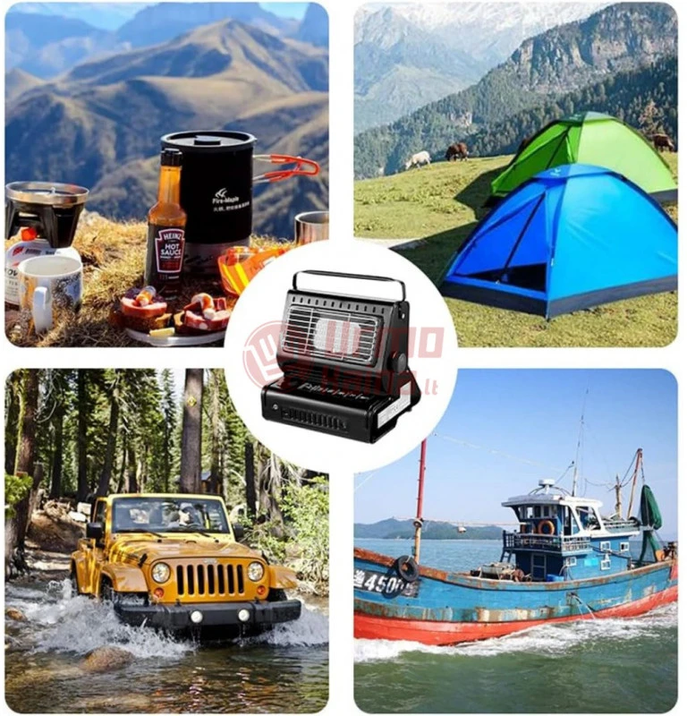 Turistinis nešiojamas dujinis šildytuvas - viryklė 2in1