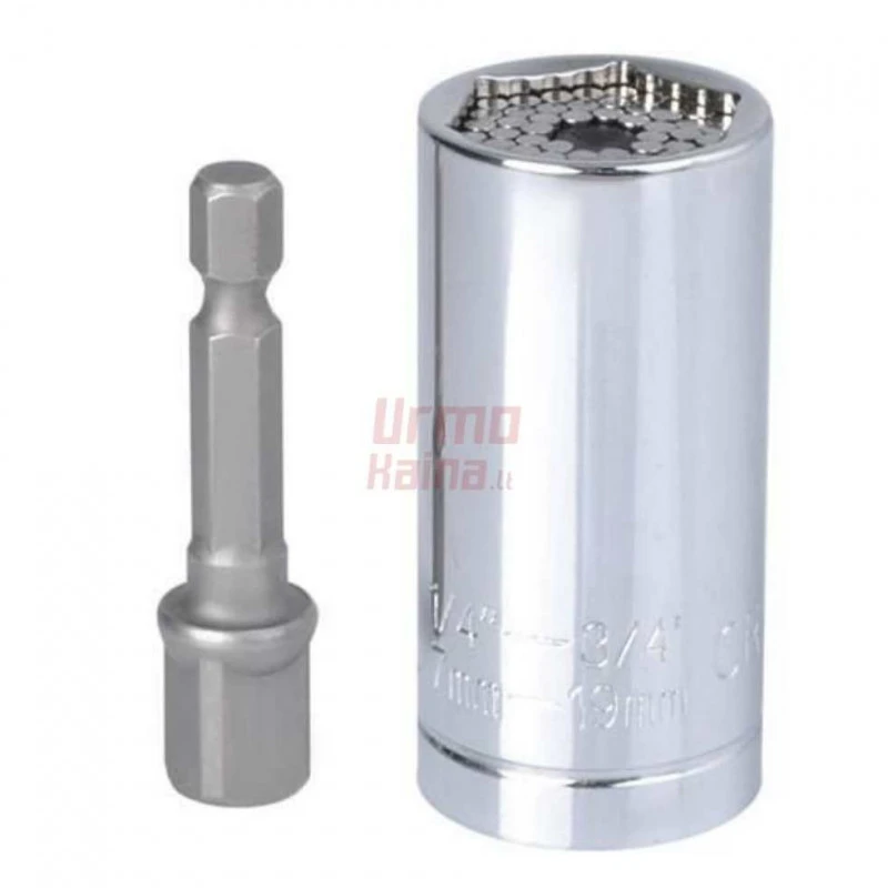 Universali galvutė ratų slapukams 7-19 mm (1/4 - 3/4'')
