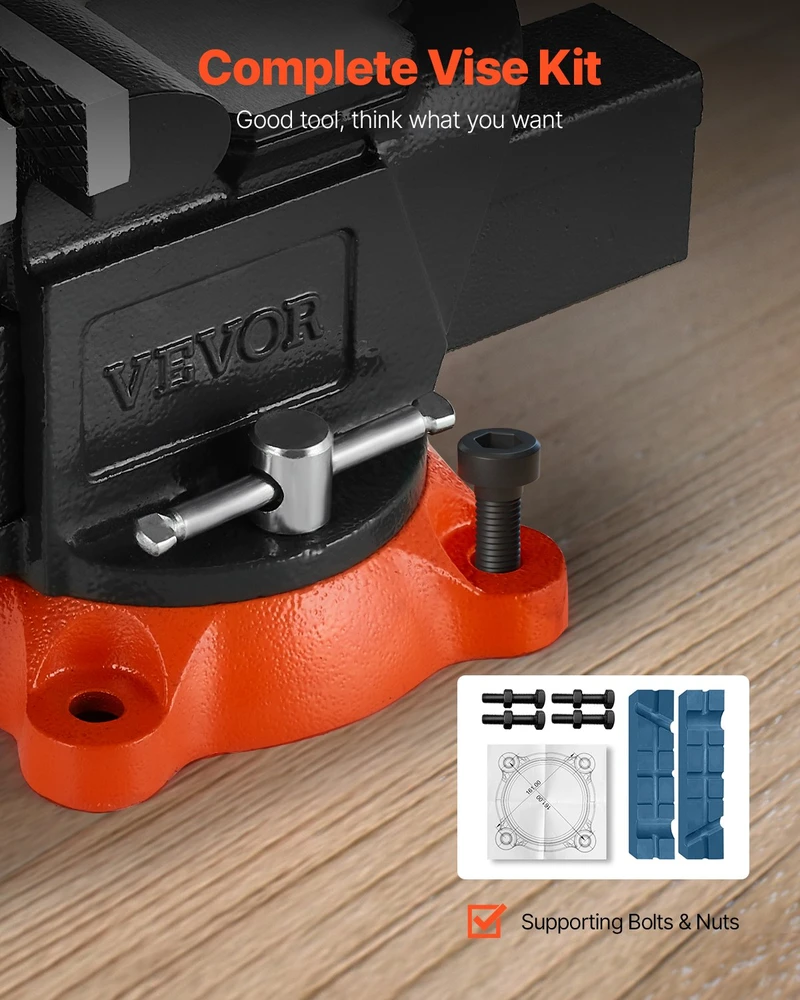 Universalus spaustuvas maks. atvėrimas 127mm 360° besisukantis pagrindas