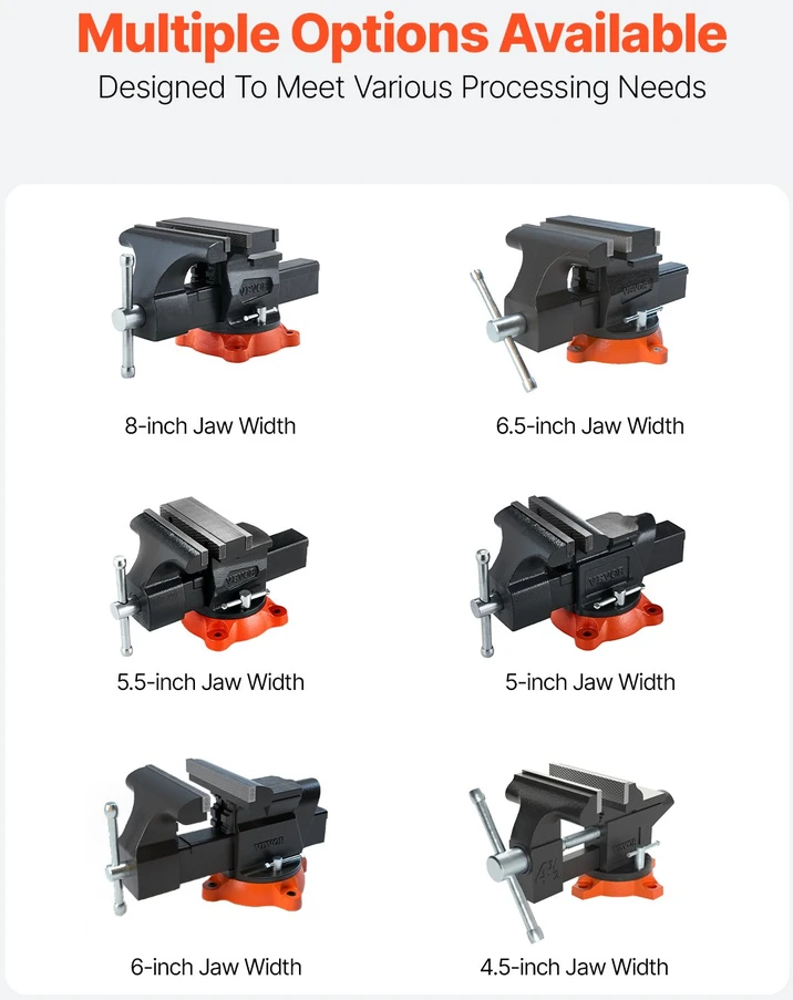 Universalus spaustuvas maks. atvėrimas 140mm 360° besisukantis pagrindas
