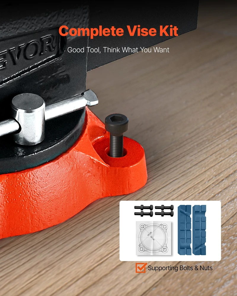 Universalus spaustuvas maks. atvėrimas 140mm 360° besisukantis pagrindas