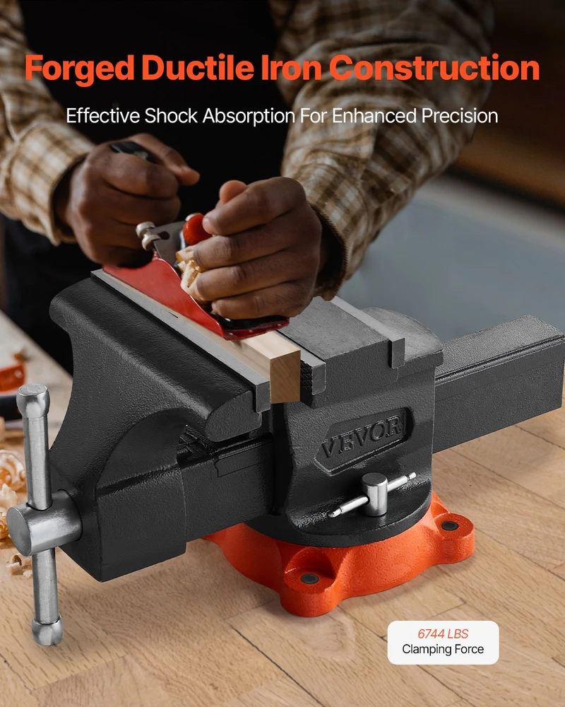 Universalus spaustuvas maks. atvėrimas 203mm 360° besisukantis pagrindas