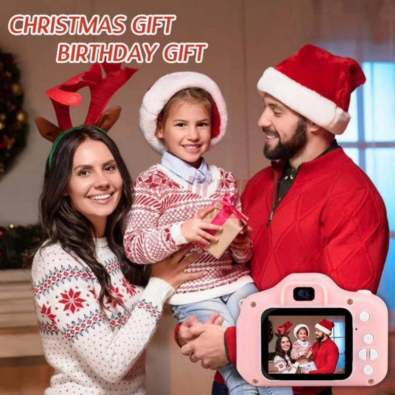 Vaikiškas fotoaparatas su ekranu Summer Vacation Q rožinis