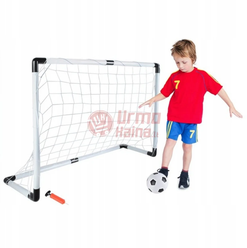 Vaikiški futbolo vartai + kamuolys ir pompa 120x40x80 cm FV01