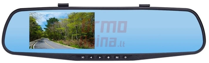Vaizdo registratorius veidrodis DVR M52K su galinio vaizdo kamera