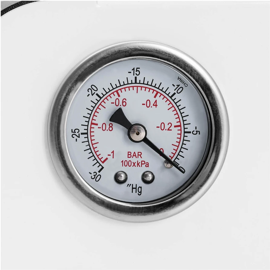 Vakuuminė pompa su manometru 15 l/min 30 W balta/juoda