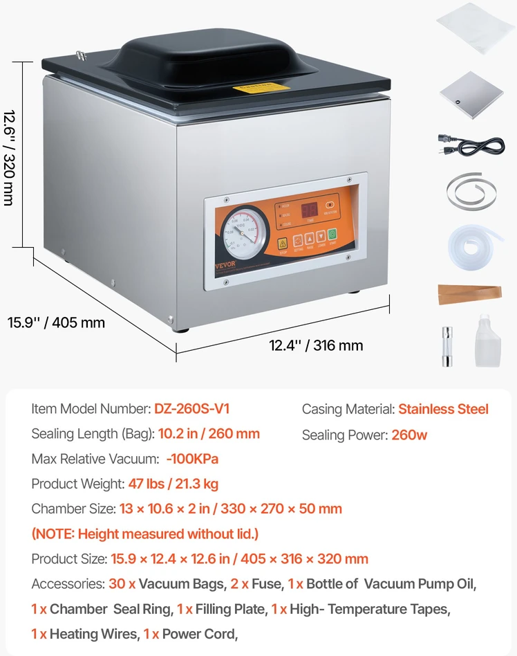 Vakuuminio pakavimo aparatas 260 W