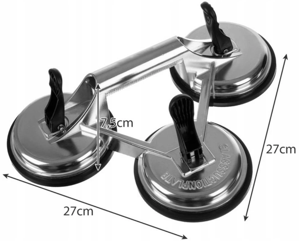 Vakuuminis stiklo laikiklis BERIMAX M2X-5VQ 150 kg