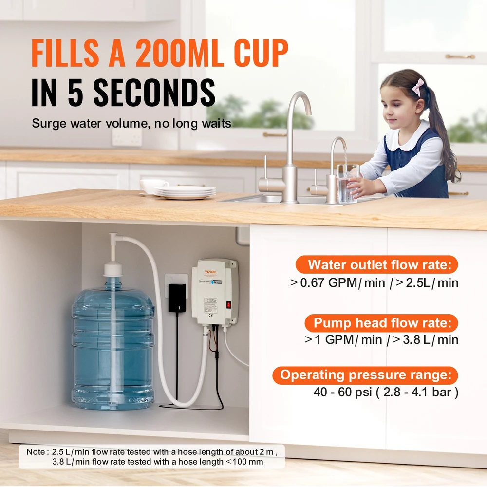 Vandens iš buteliuko pumpavimo siurblys. 35 W. debitas 3.78 l/min. 40 PSI