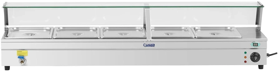 Vandens šildytuvas 2200W 30L + 5x GN1/2 indai, nerūdijantis plienas