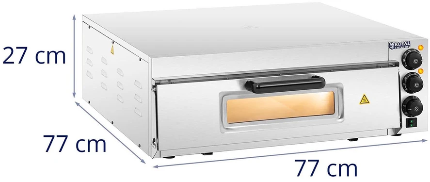Vienos kameros picos krosnelė su stiklu 60 cm 230 V 3000 W