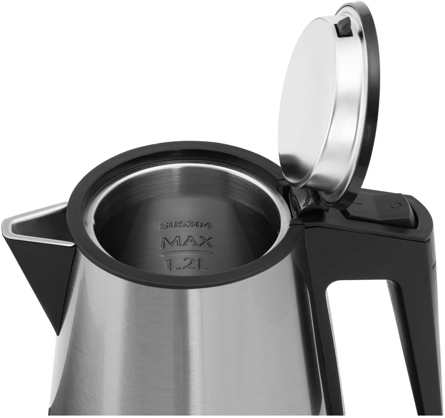 Virdulys Elektrinis virdulys su padėklu 1,2 l 1800 W, sidabrinė/juoda