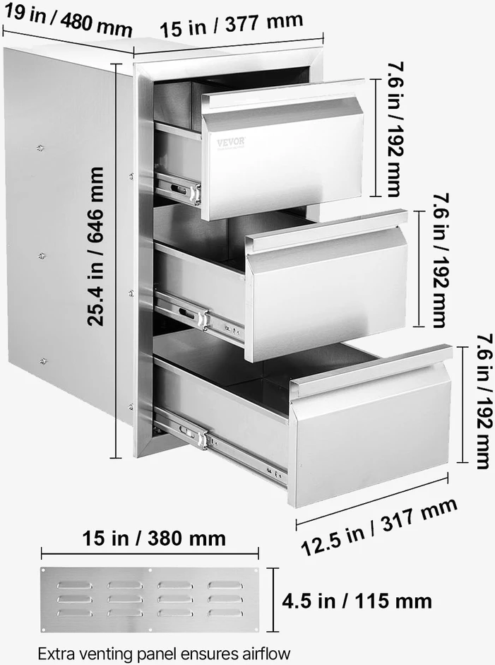 Virtuvės ir maitinimo įranga 377 x 646 x 480 mm