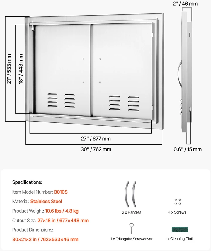 Virtuvės ir maitinimo įranga 762 x 533 mm