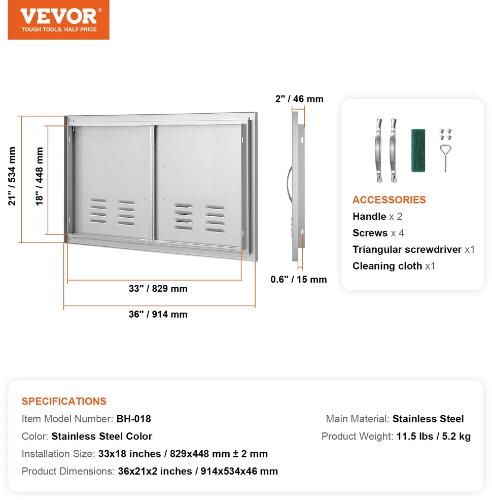 Virtuvės ir maitinimo įranga 914 x 534 mm