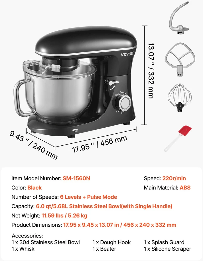 Virtuvės kombainas / pagalbinė įranga 1400 W talpa 5.68 l