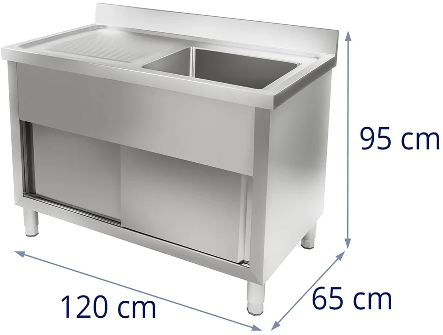 Virtuvės plautuvė su spintele 120 cm