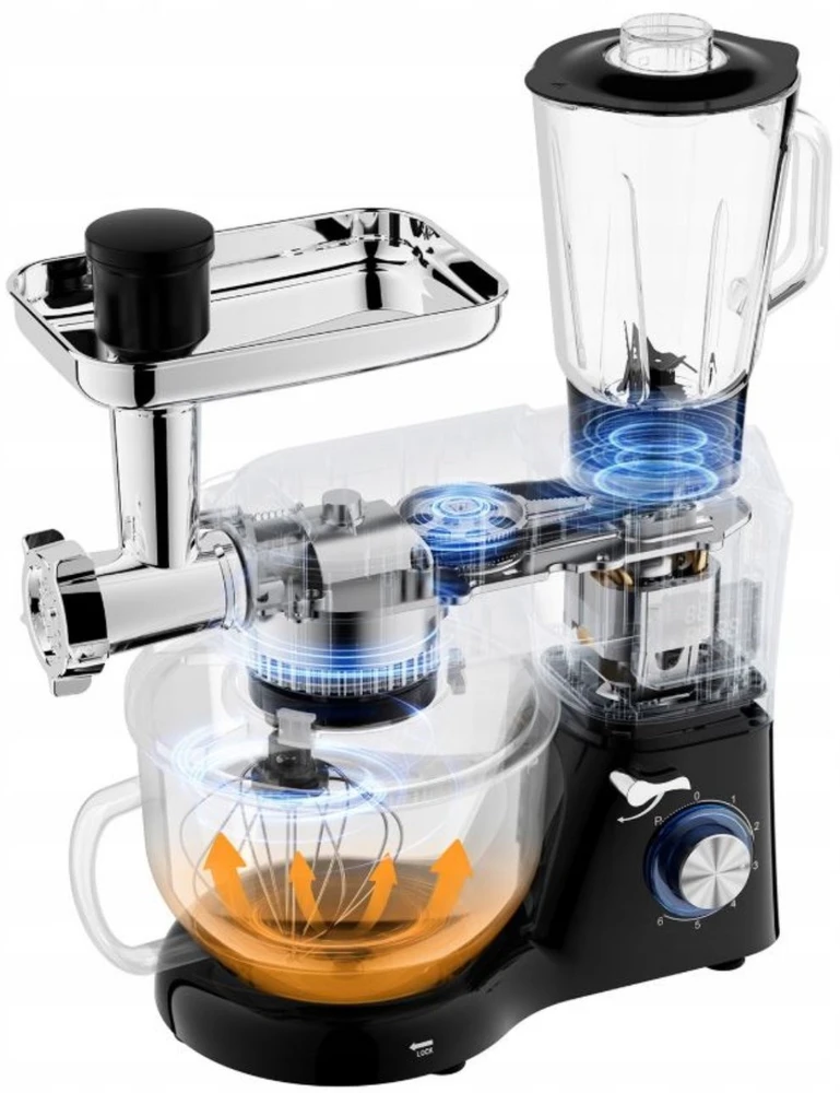 Virtuvinis kombainas KitchenPro KP4 BERIMAX 2300 W, su šildomu dubeniu, blenderis