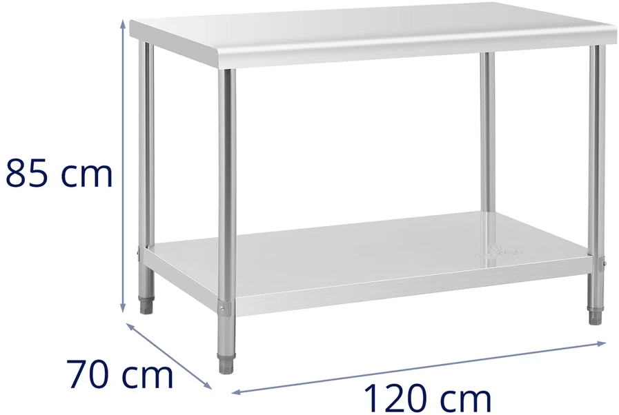 Virtuvinis stalas su apatine lentyna. 120x70 cm