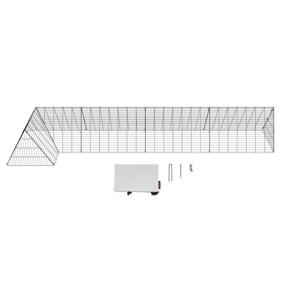 Vištidės tunelinis aptvaras 400x100x615 cm su kampiniais rėmais