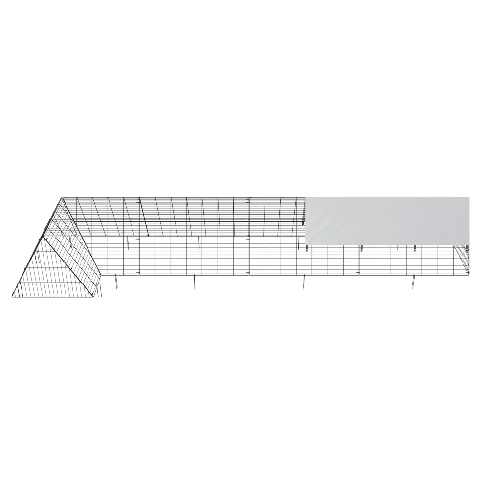 Vištidės tunelinis aptvaras 400x100x615 cm su kampiniais rėmais
