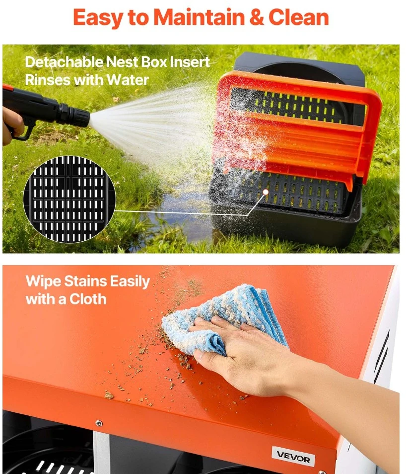 Vištų dėslo lizdas 4 skyrių su atramos kojomis cinkuotas plienas ir plastikas