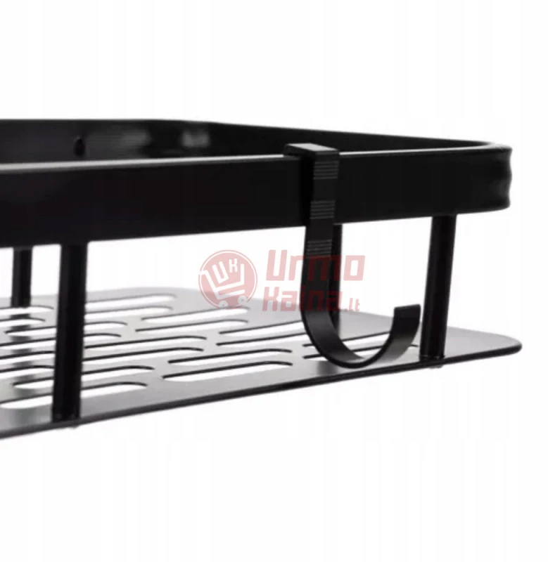 Vonios lentynos 2 vnt 30x13x47 cm juoda DL02