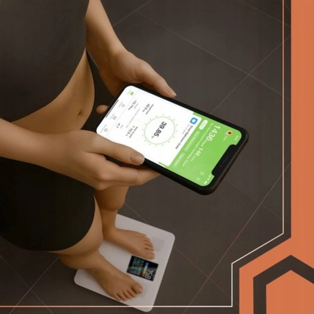 Vonios svarstyklės SmartScale Sync BERIMAX išmanios su Bluetooth