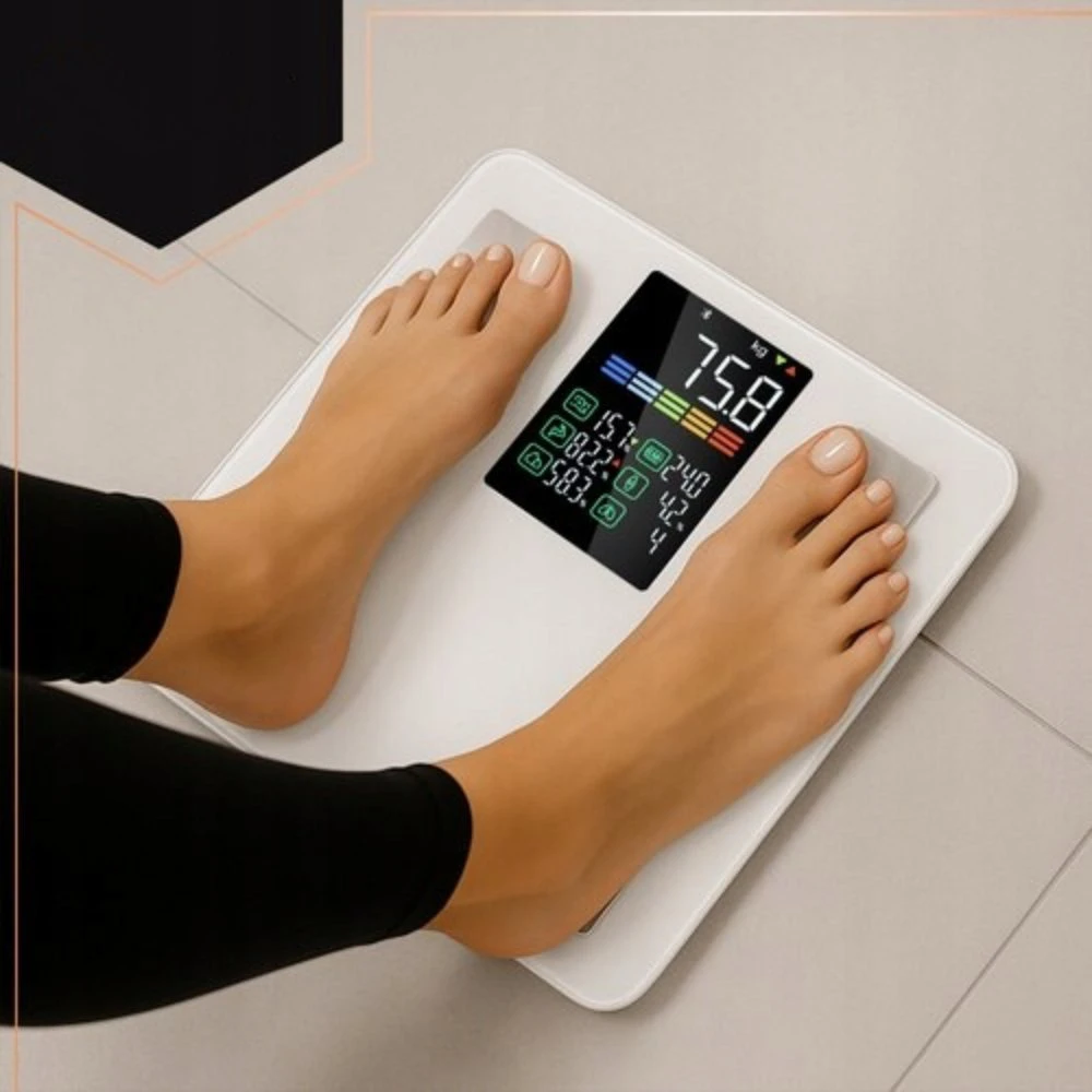 Vonios svarstyklės SmartScale Sync BERIMAX išmanios su Bluetooth