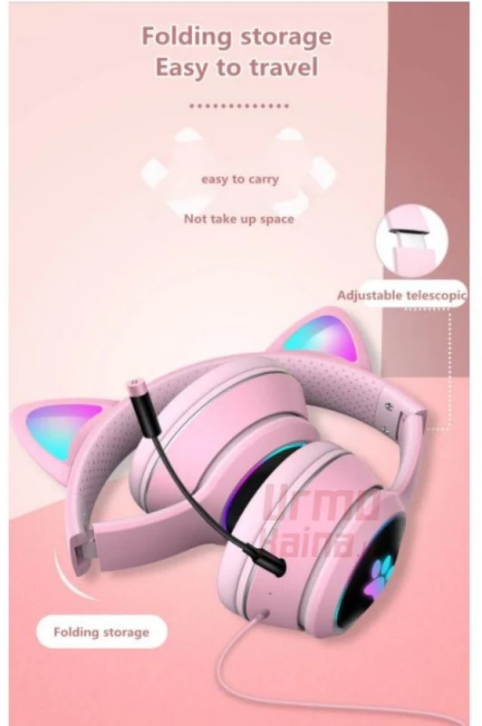 Žaidimų ausinės Cat Ears RGB A2