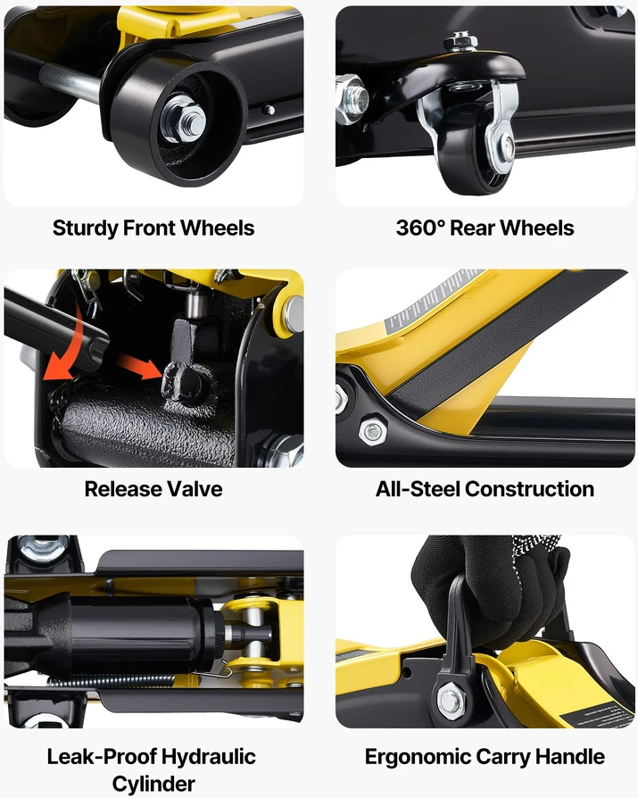 Žemo profilio grindinis keltuvas 25T vienas stūmoklis su SUV adapteriu aukštis 85-350 mm
