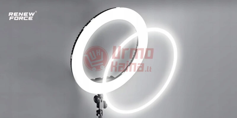 Žiedinė LED lempa LS25 su trikoju stovu PT