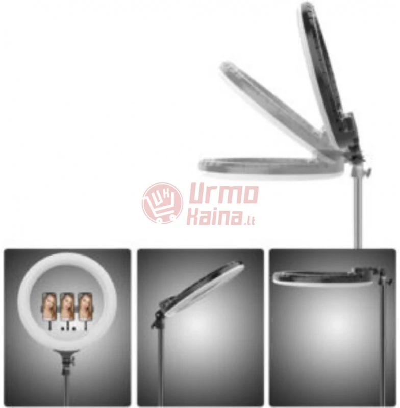 Žiedinė LED lempa LS25 su trikoju stovu PT