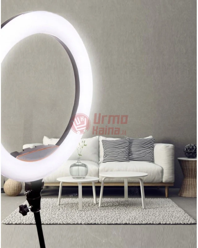 Žiedinė LED lempa LS25 su trikoju stovu PT